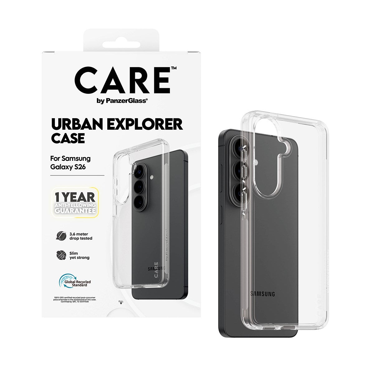 CARE™ by PanzerGlass® Urban Explorer Case Transparant Samsung Galaxy S26